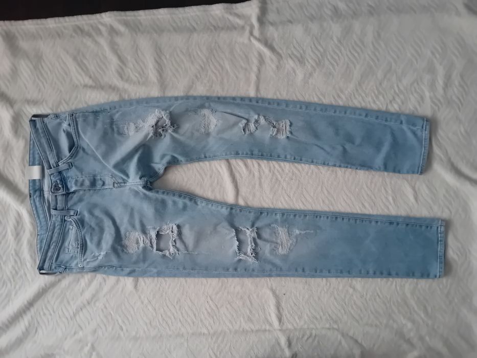 #H&M spodnie jeansowe niebieskie skinny L