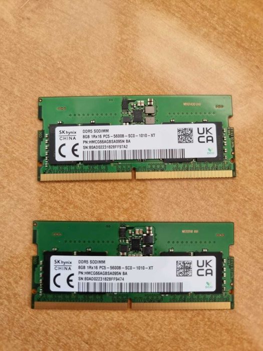 Memória SK hynix 2x8GB DDR5 5600MHz SODIMM