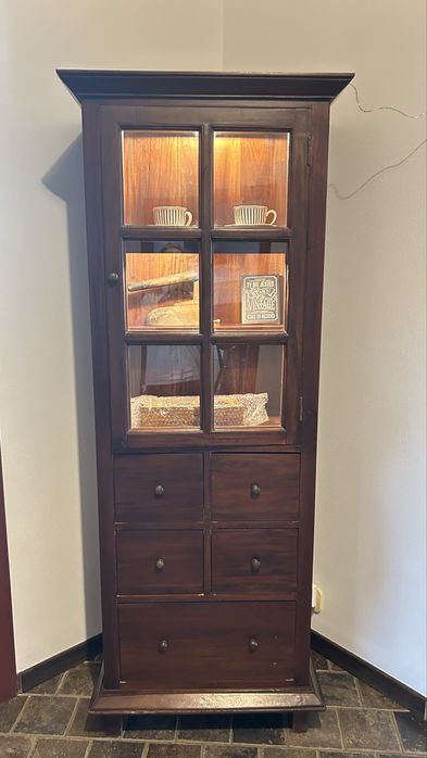 Almi Decor Szafka typu słupek z drewna mahoniowego OKAZJA.