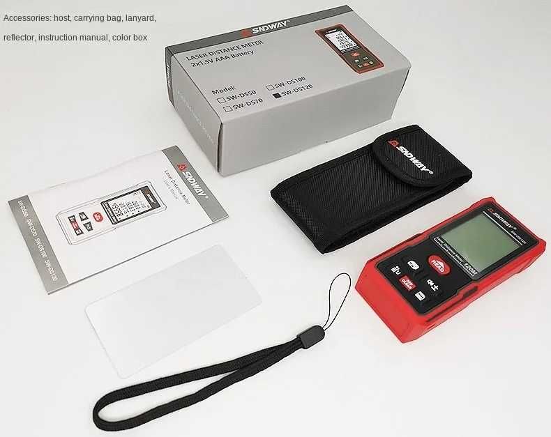 Лазерная рулетка SNDWAY SW-DS100 100 метров угол наклона дальномер