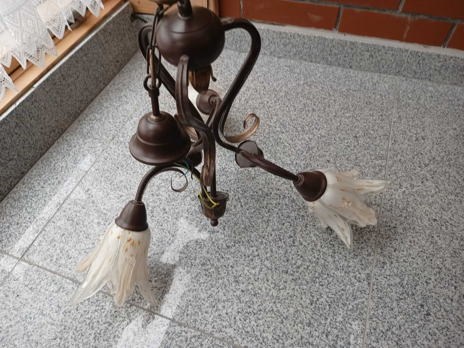 lampa wisząca plus lampka stojąca (komplet)