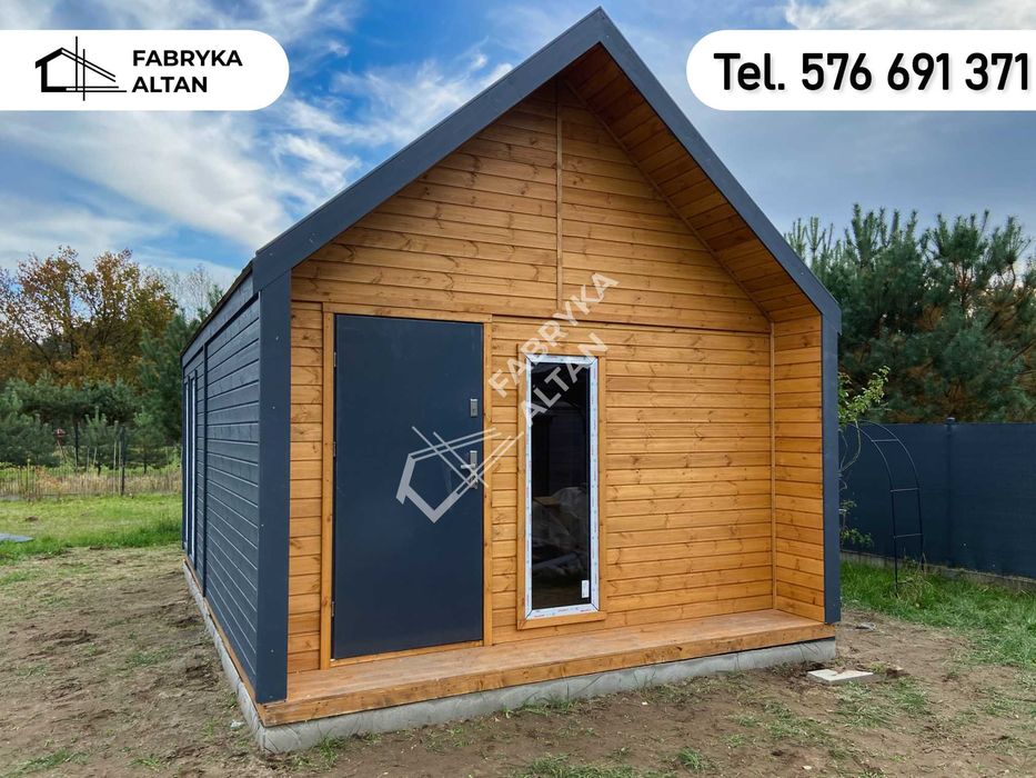 Nowoczesny domek, stodoła, drewniany, domki, 4x6 - Fabryka Altan