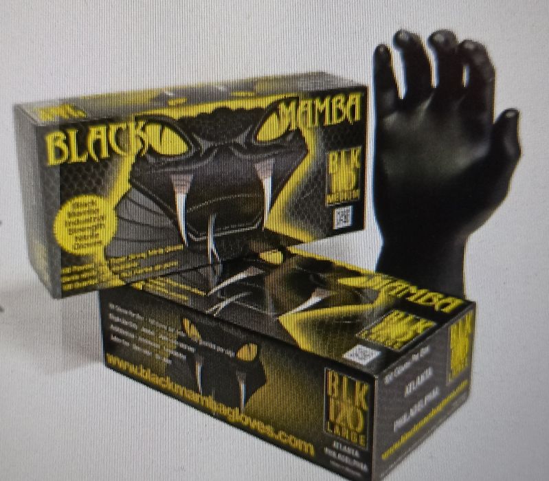 BLACK MAMBA толстые рабочие качественные рукавички механика L 100PCS