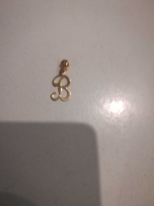 ZŁOTA ZAWIESZKA literka "B" 0,8g/585 + nie złom +