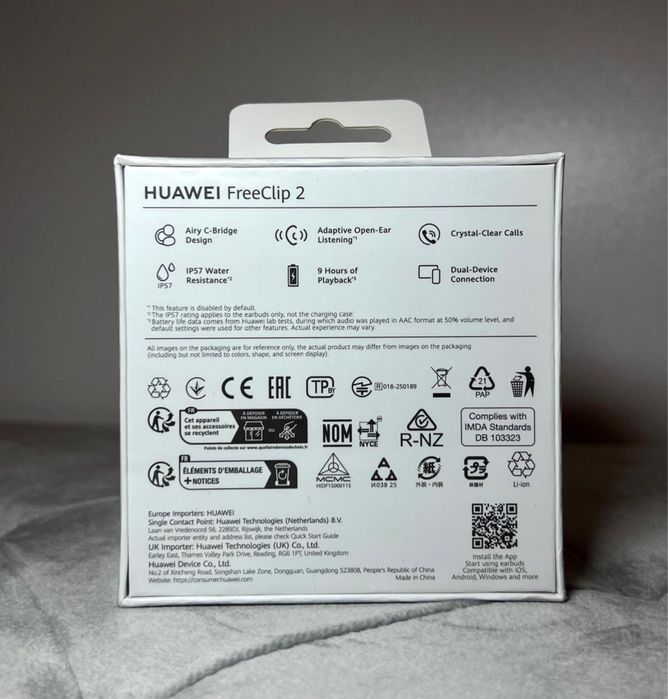 Бездротові навушники Huawei FreeClip 2 Blue