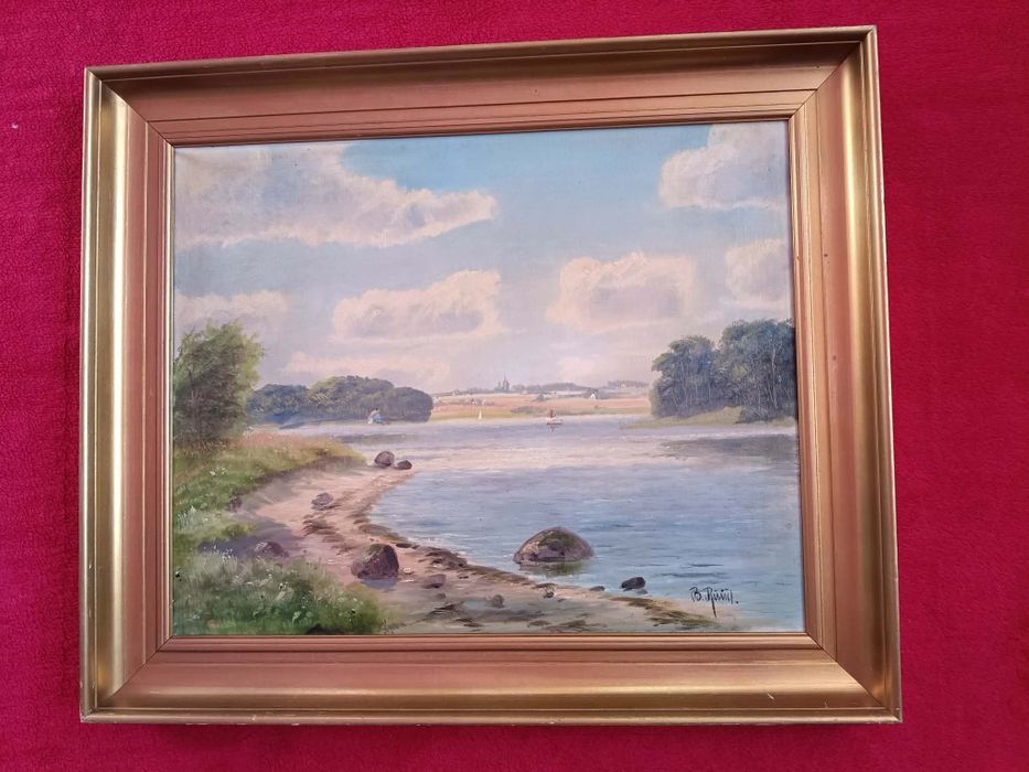 Stary obraz na płótnie BORGE RUUD NIELSEN (1925 -1998)