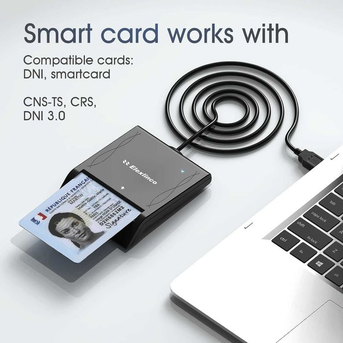 Kontakt czytnik kart Smart ID z kablem do transmisji danych 2FT