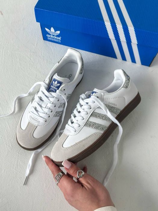 ОРИГІНАЛ‼️36-41 Adidas Samba Glitter Silver OG spezial gazelle LA