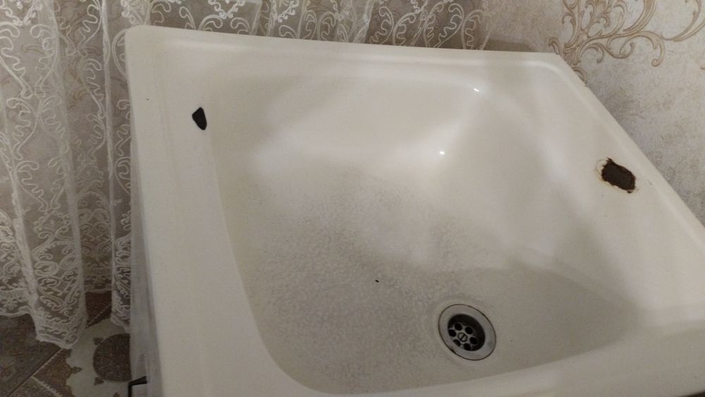 Мойка с тумбой на кухню/дачу/свой дом . Эмалированная сталь