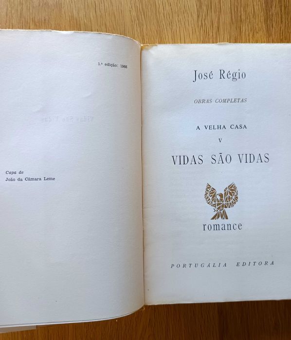 José Régio - A Velha Casa V - Vidas são vidas (1ª Ed. / portes incl.)