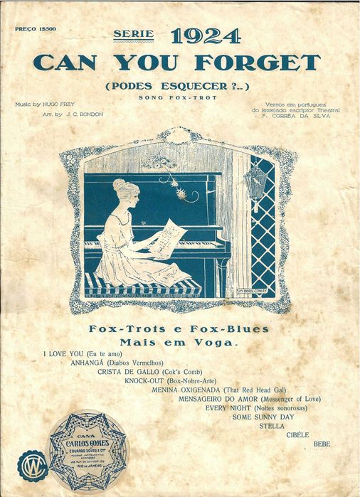 PIANO: 2 Partituras Antigas Anos 20 – Fox-Trot - Art Déco