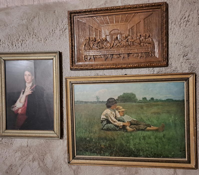 Stare obrazy reprodukcje zestaw 3 sztuk