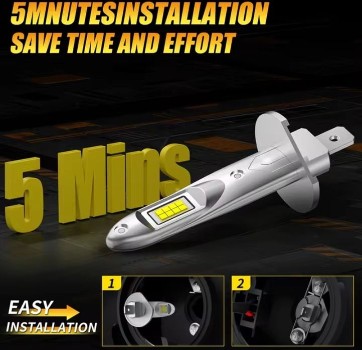 Автолампи H1 AILEO LED CSP 7035 6500K, комплект 2 шт.