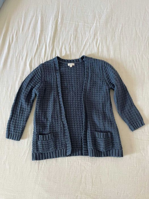 Casaco de malha Gocco azul com bolsos, 3-4 anos