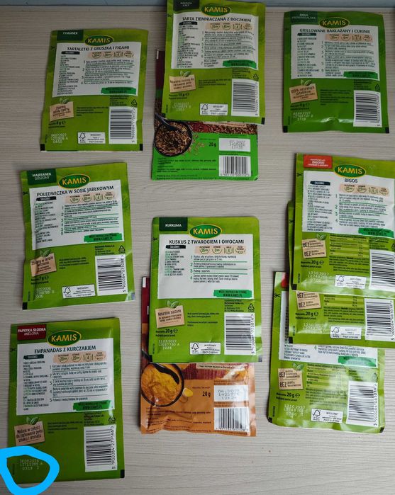 33 opakowania przypraw Kamis + Prymat