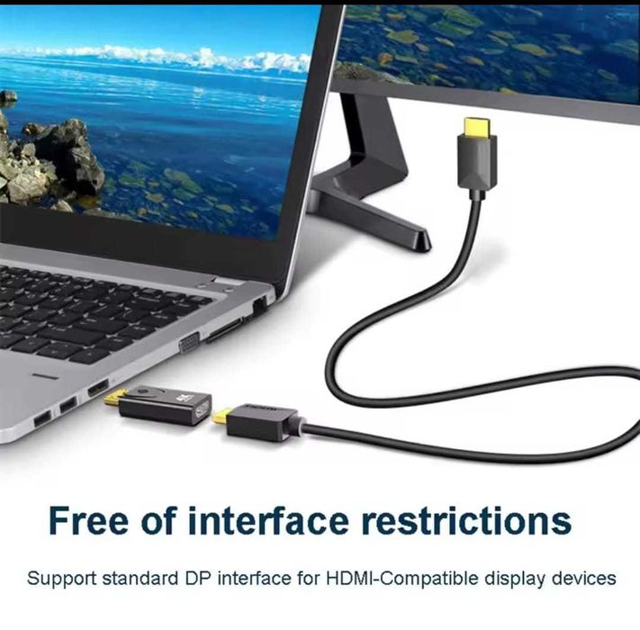 Переходник DVI - HDMI, конвертер DisplayPort DP- HDMI адаптер