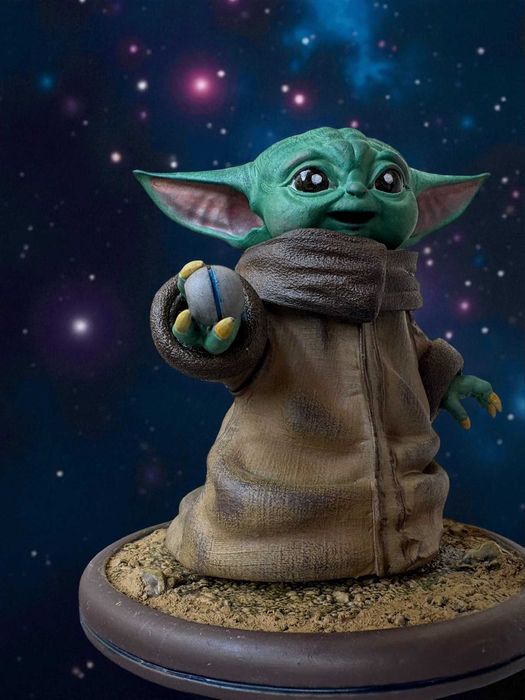 Мініатюра, Фігурка "Grogu", розмір 150 мм, високоякісний 3д друк
