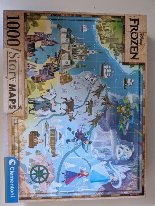 Puzzle 1000 Story maps Frozen, Elsa