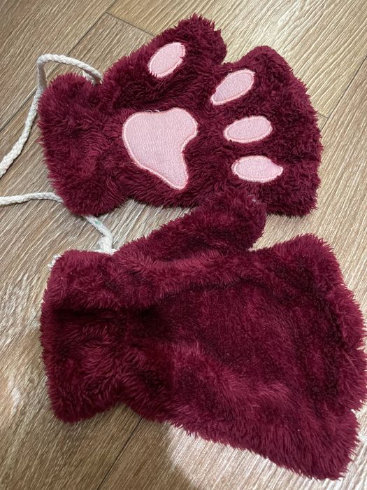 Рукавички лапки з мотузкою м’які рукавиці без пальців