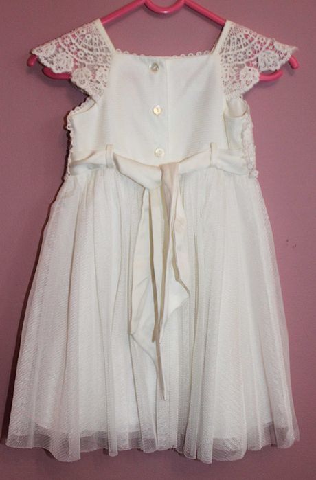 Elegancka sukienka biała. Sukienka biała. Na roczek lub chrzest