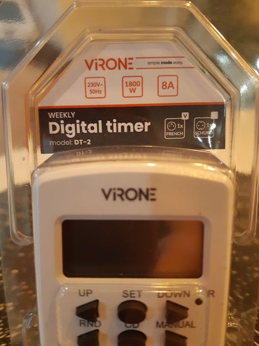 Elektroniczny programator czasowy MINI, 10 programów VIRONE