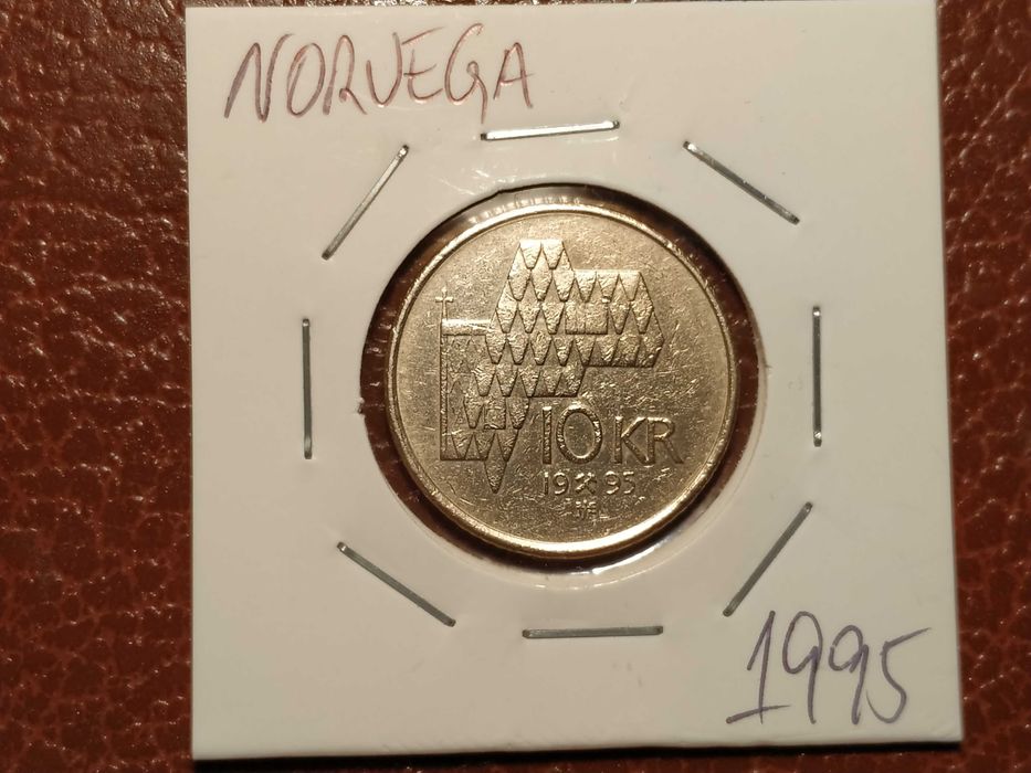 315 Noruega - moeda de 10 coroas de 1995