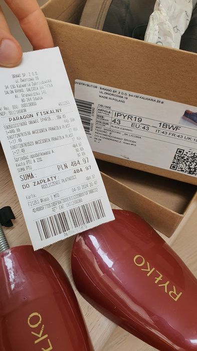 Męskie buty skórzane 43 Ryłko ipyr19