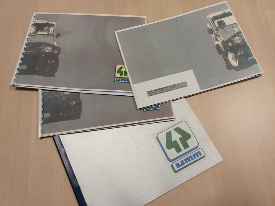 Maquetes do derradeiro catálogo UMM