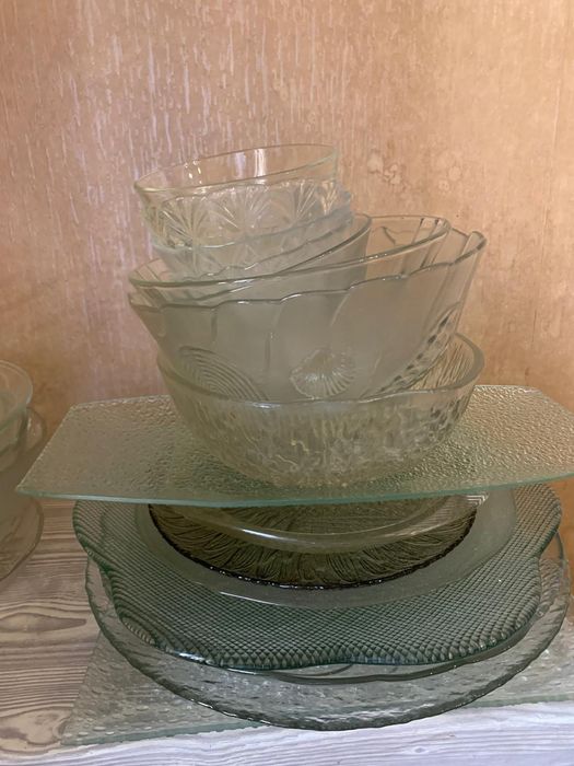 Comjunto de objetos de vidro