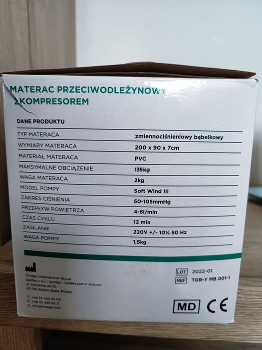 Materac przeciwodleżynowy