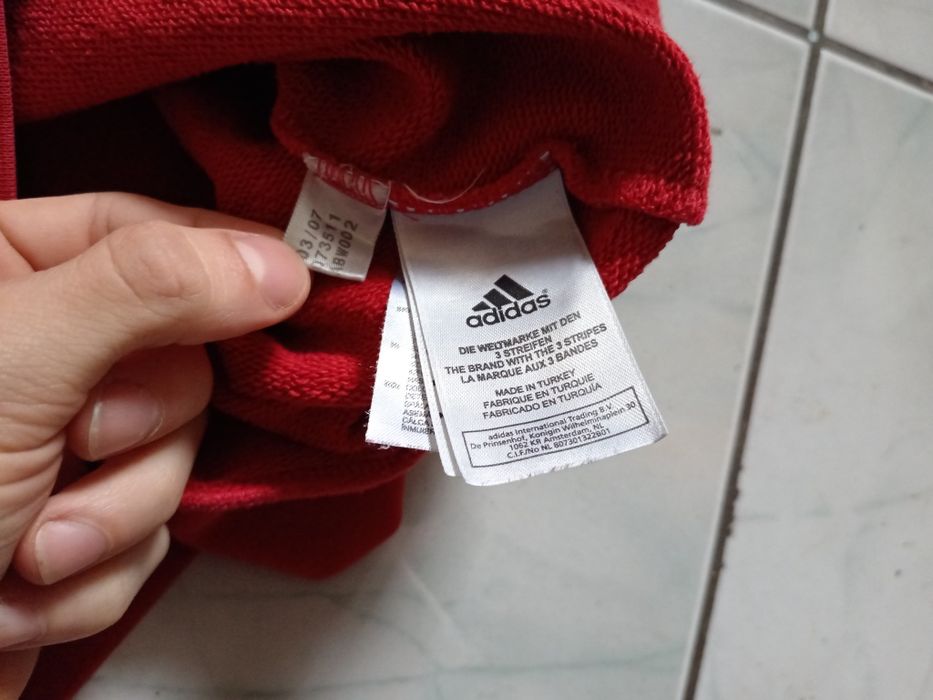Bluza adidas czerwona L