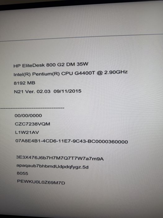 Komputer HP EliteDesk Mini 8GB 256GB