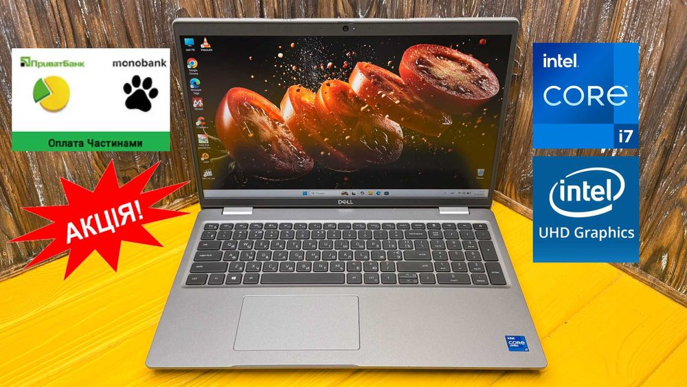 РОЗПРОДАЖ! Потужний Ноутбук Для Роботи і Навчання Dell Latitude 5521 /15.6" FHD IPS/Core i7-11850H