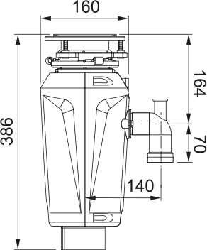 Диспоузер подрібнювач харчових відходів Franke SLIM 75 (Teka TRS 720)