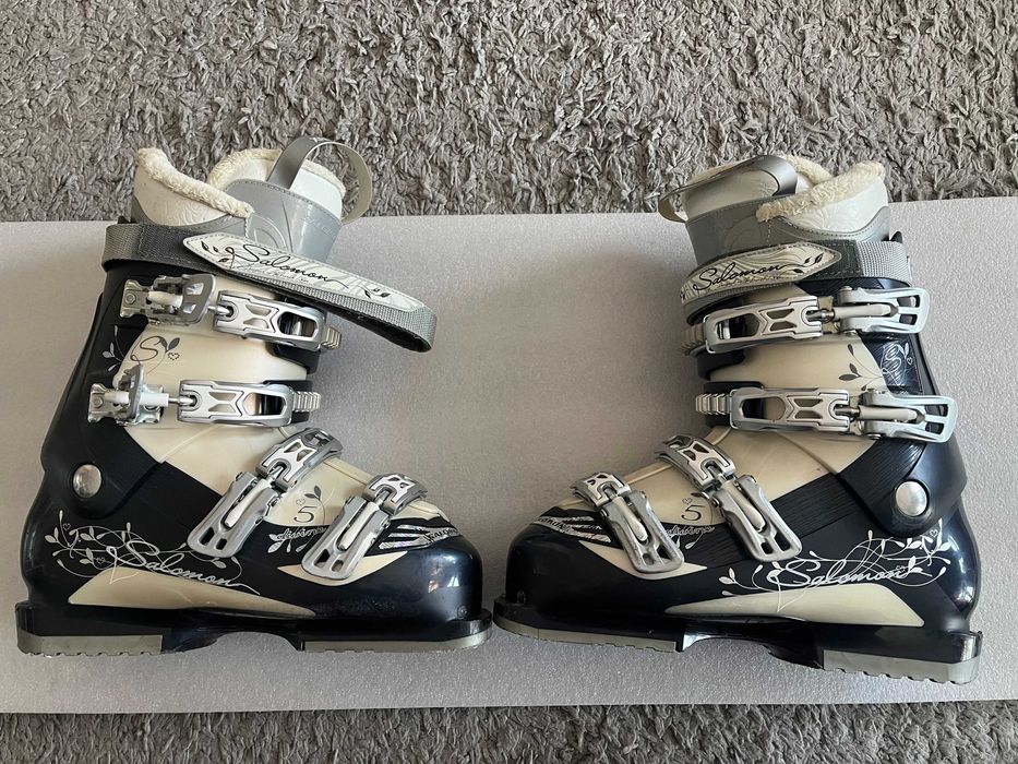 Buty narciarskie damskie rozm.26 - Salomon Divine 5 Shadow White Pearl