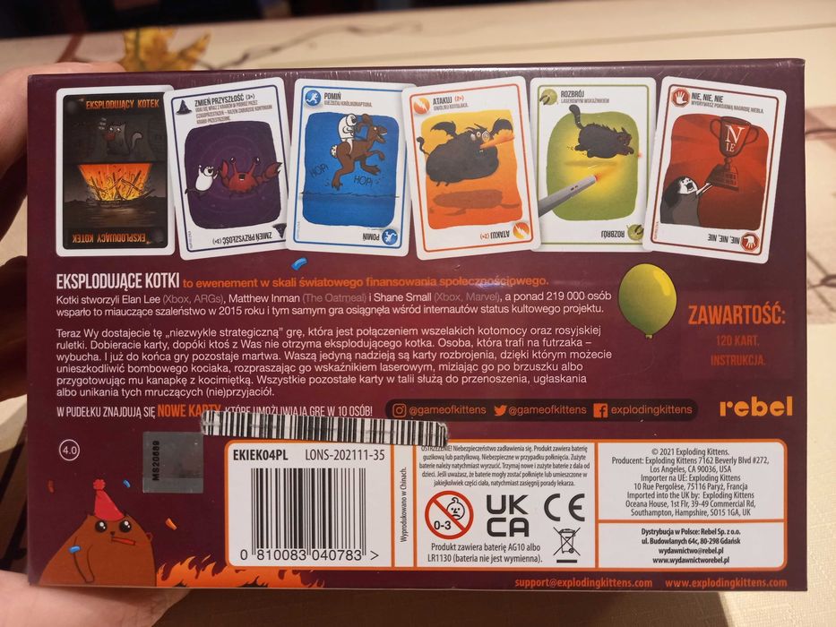Gra karciana Eksplodujące Kotki - Imprezka - odbiór osobisty w Opolu