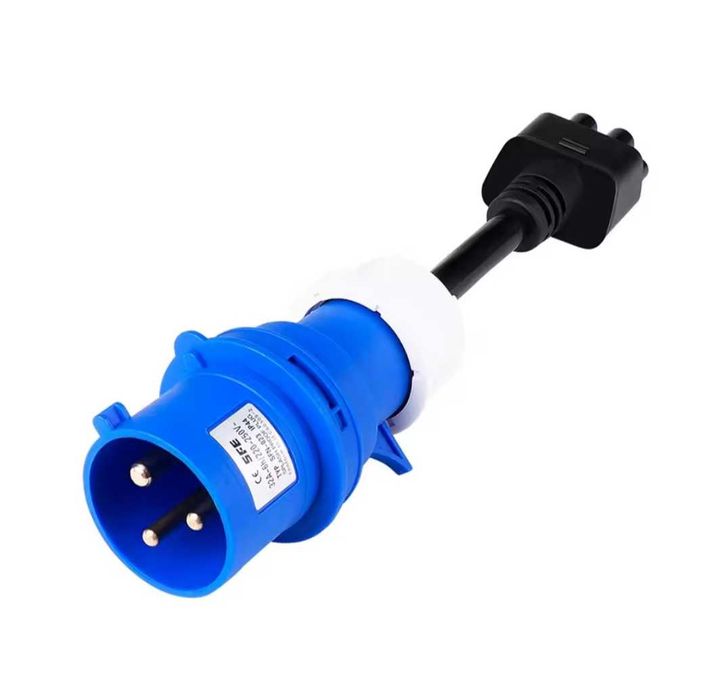 Адаптер-перехідник CCS2 – Tesla-CCS2-CC1  хвіст Tesla 32A -16Aсиній