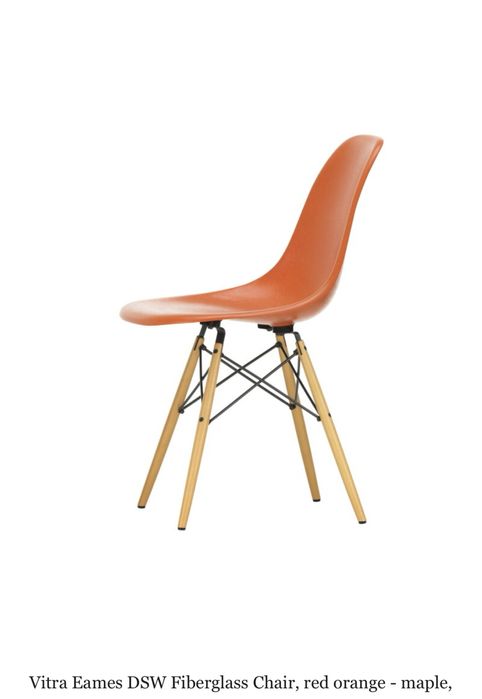 Krzeslo Vitra DSW seria Eames Pomaranczowe