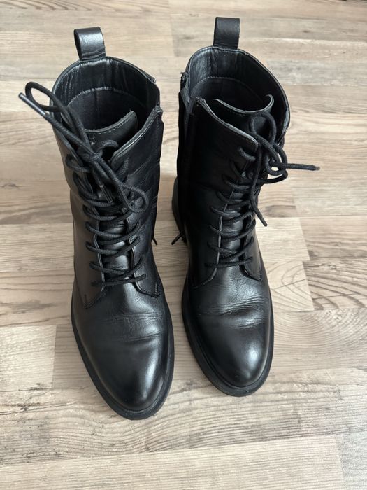 Жіночі черевики ZIGN шкіра, шнурівка + блискавка 39 (на 38–38.5)