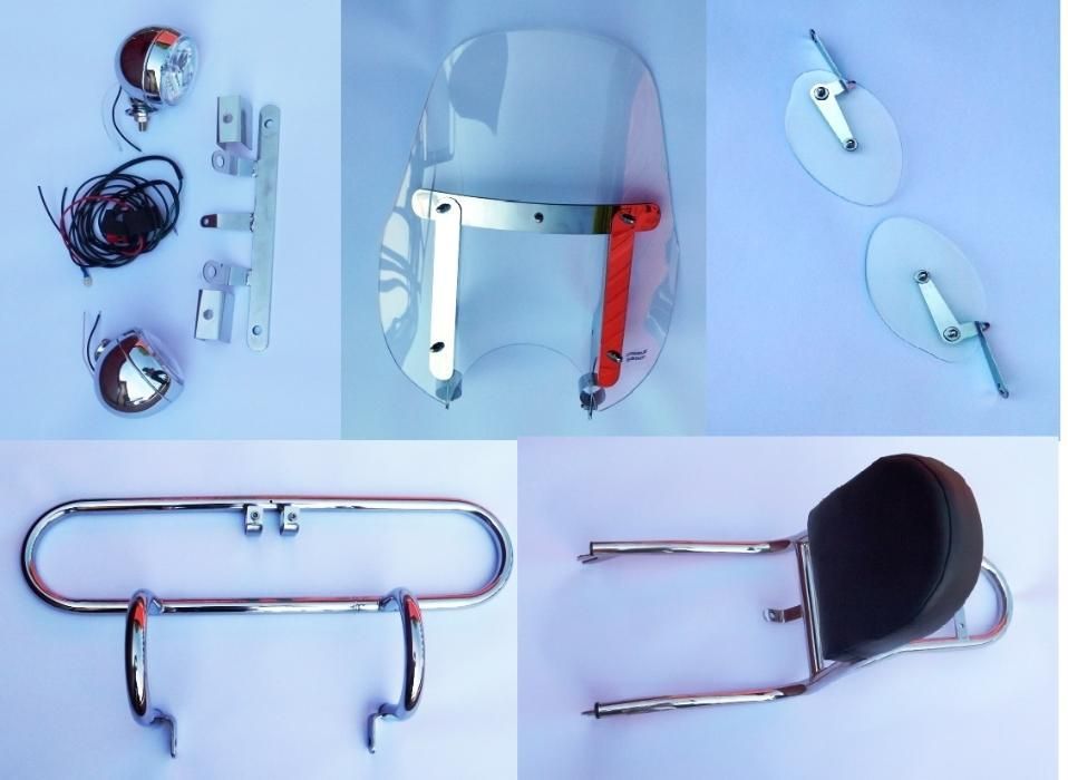 Yamaha Virago xv 125-250 gmol kąplet montażowy akcesori szyba