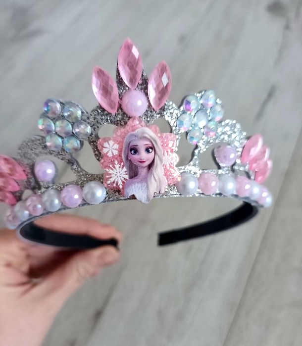 Śliczna opaska korona Elsa Frozen przebranie