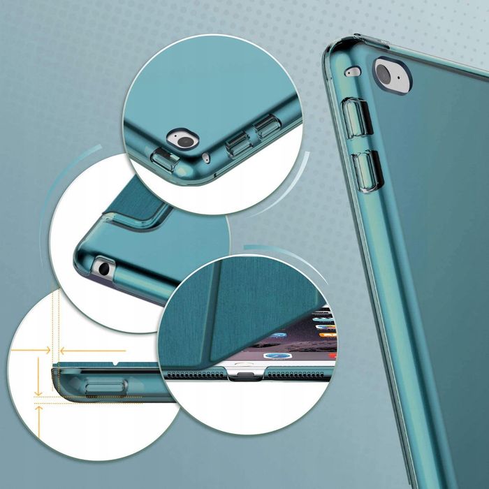 outlet easyacc etui do ipad air 2 ultra cienkie półprzezroczyste niebieskie