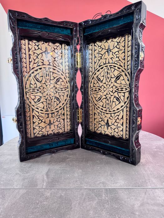 Шікарні різбляні нарди ручної роботи з дерева липи