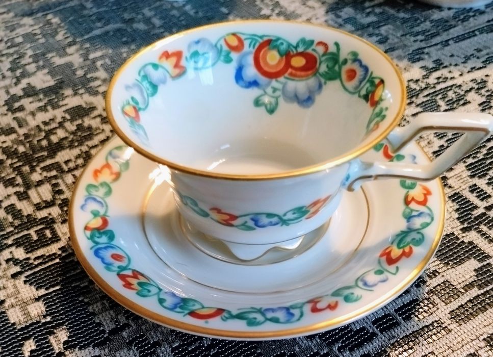 Rosenthal Antyk Filiżanka Mokka + Spodek  Chrysantheme Selb Bawaria