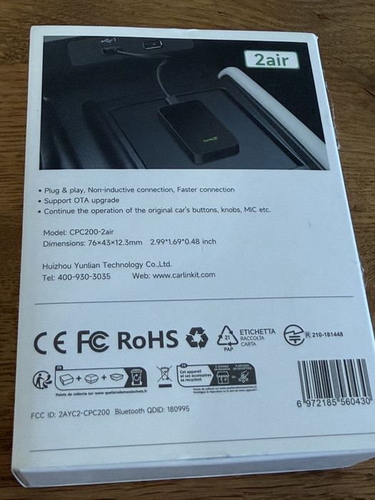 Adapter Bluetooth Carlinkit CPC200-2air Apple Carplay Android Auto Okazja