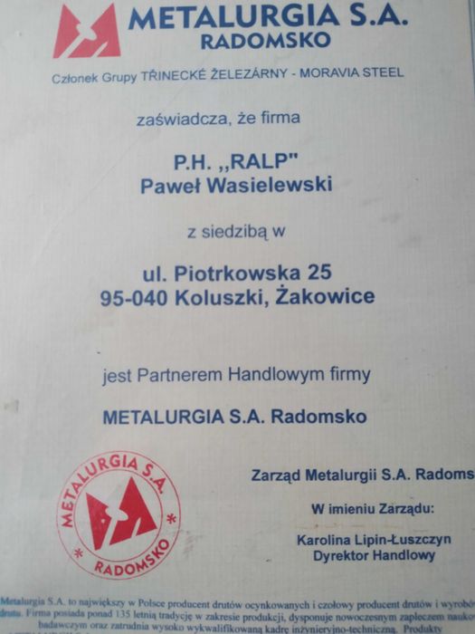 Siatka Ogrodzeniowa fi 2,8 mm ocynk Producent