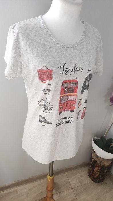 Koszulka t-shirt krótki rękaw bawełna l