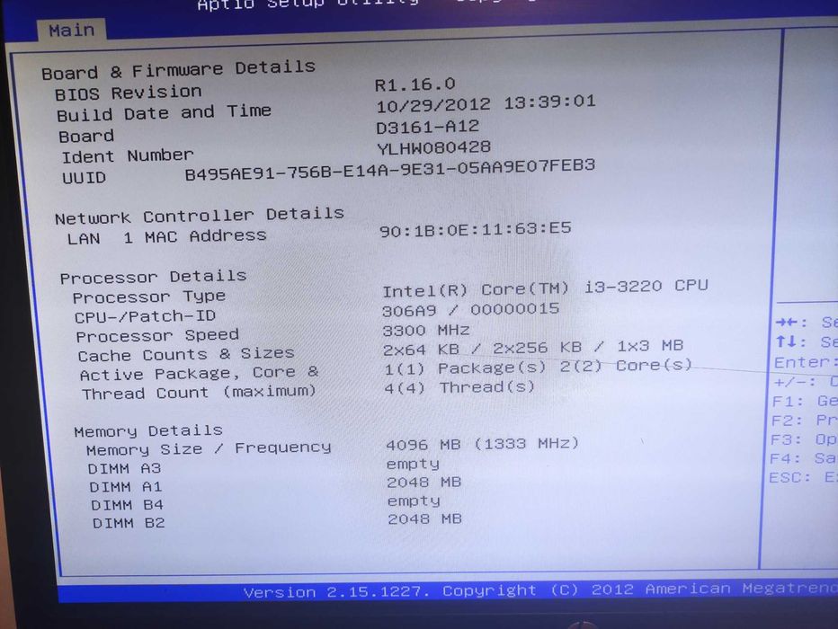 Системный блок Fujitsu Esprimo P710 E90+ /Intel Core i3 3220/4 GB DDR3