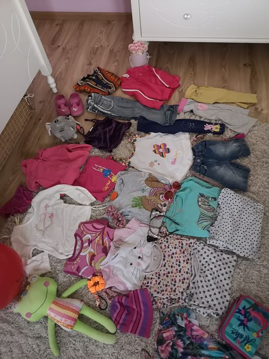 Ubrania dla dziewczynki zestaw ubrań dziewczęcych paka ciuchów 110