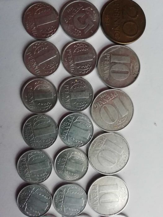 Stare monety z dawnego NRD i RFN Zielona Góra • OLX.pl